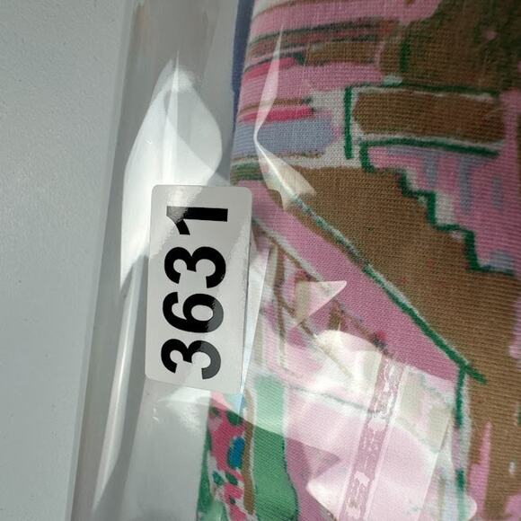 Talbots Top Womens 3X Pink Short Sleeve Tropical Resort Preppy Stretch Comfort - Picture 13 of 13